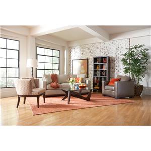 Mccreary Modern 0555 Contemporary Sectional Sofa With Left Chaise