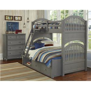 ne kids lake house loft bed with desk