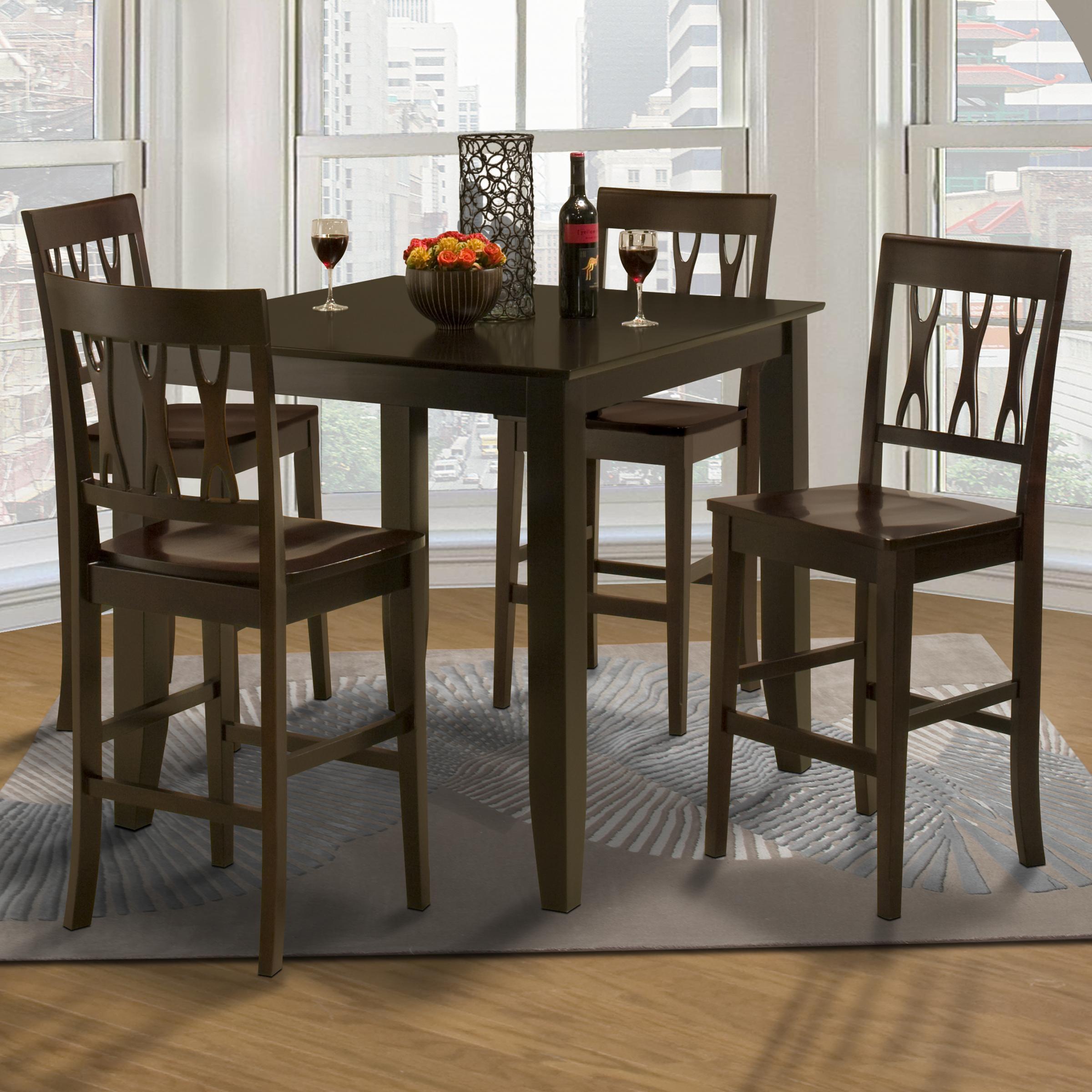 Small Counter Height Table and Abbie All Wood Chair Set - Style 19 ... Small Counter Height Table and Abbie All Wood Chair Set - Style 19 ...