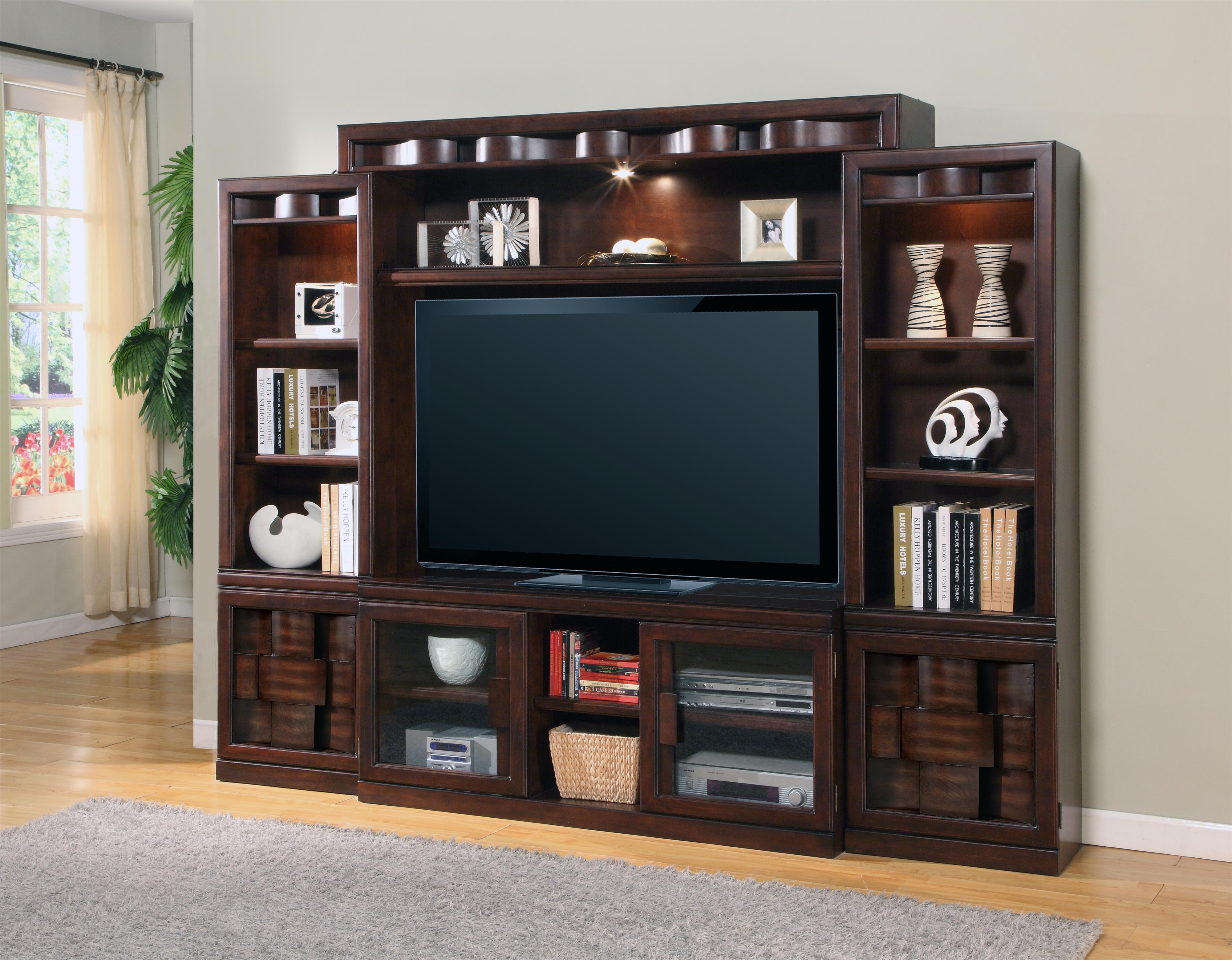 Home Entertainment Wall Units parker house oslo 4-piece stationary entertainment wall with 2 Home Entertainment Wall Units parker house oslo 4-piece stationary entertainment wall with 2