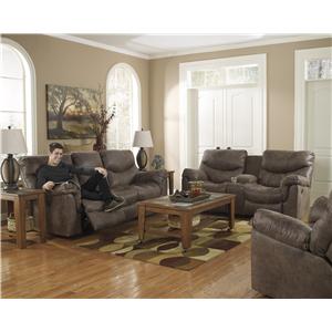 Signature Design by Ashley Alzena - Gunsmoke Reclining Living Room Group