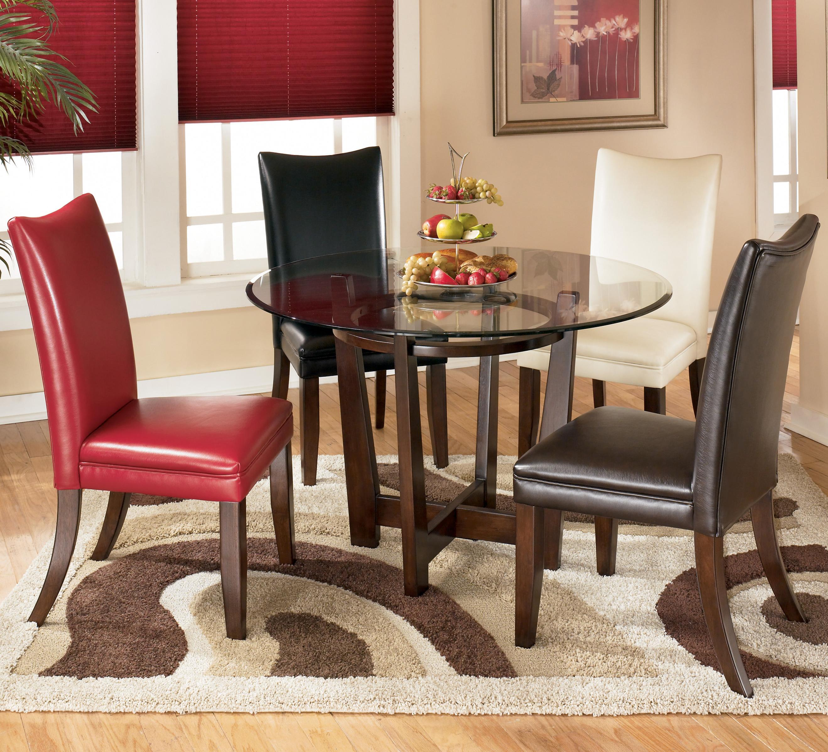 Signature Design By Ashley Charrell 5 Piece Round Dining Table Set Signature Design By Ashley Charrell 5 Piece Round Dining Table Set With Brown Chairs Michael S Furniture Warehouse