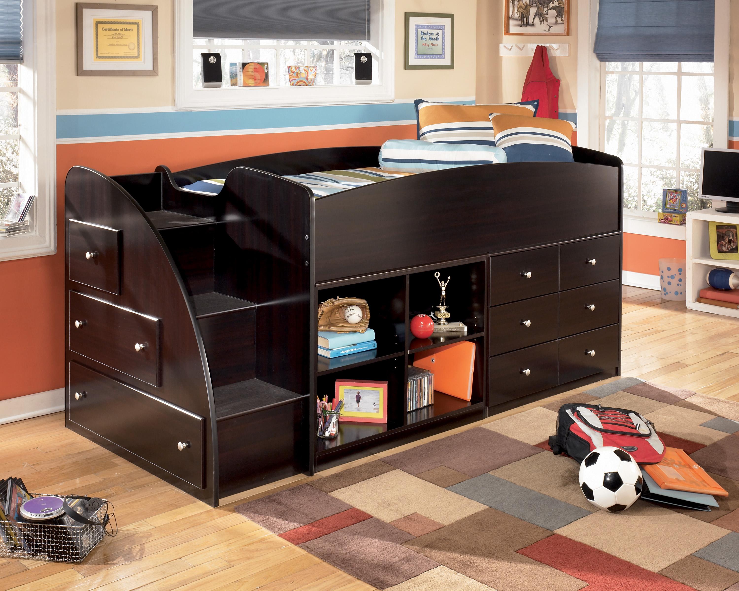 Signature Design by Ashley Embrace Twin Loft Bed with Left Storage Signature Design by Ashley Embrace Twin Loft Bed with Left Storage