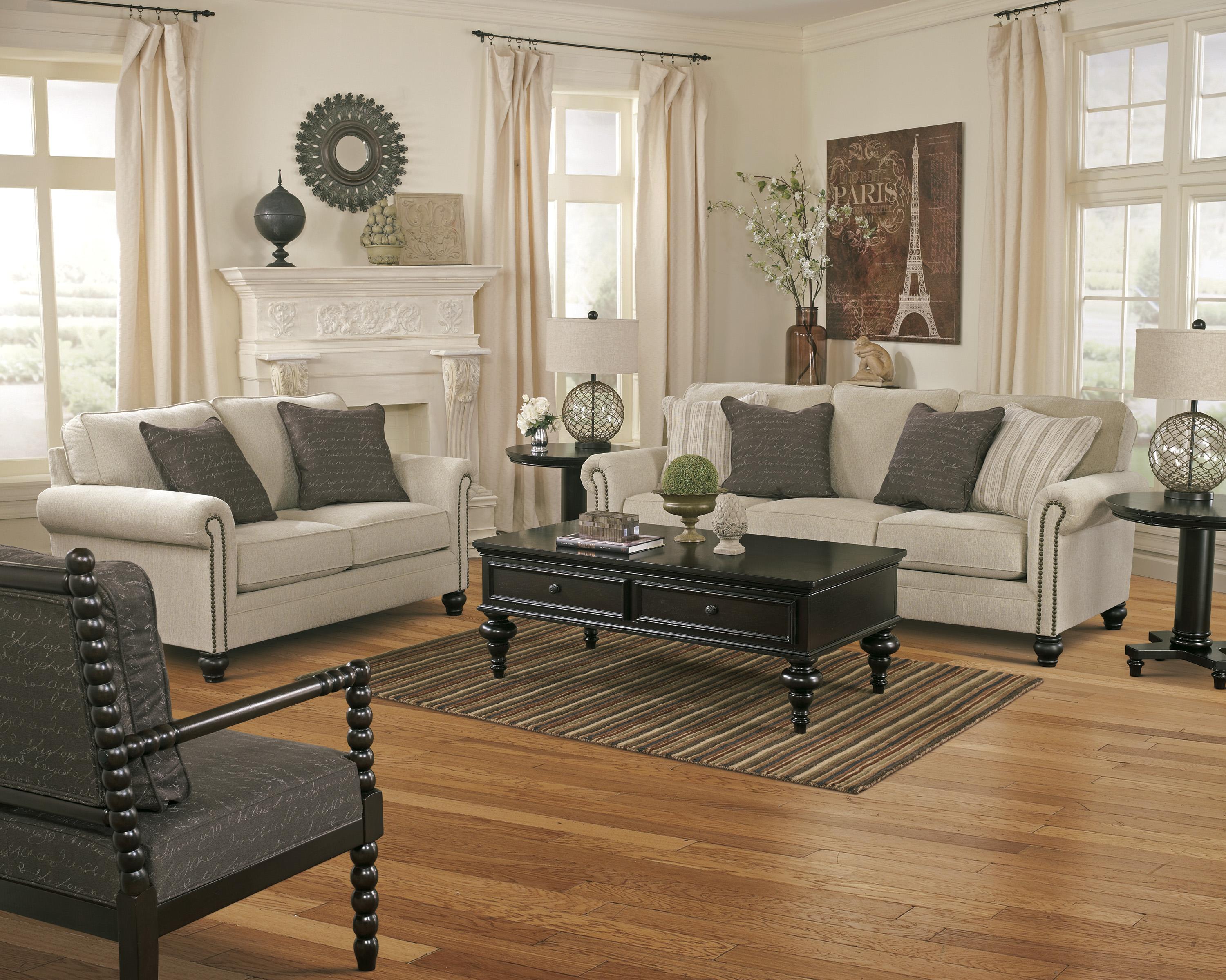 Signature Design by Ashley Milari - Linen Stationary Living Room Group | Wayside Furniture ...