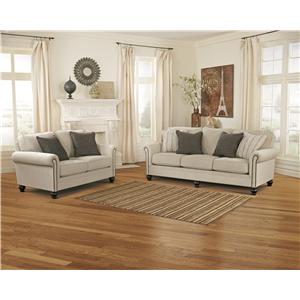 Signature Design by Ashley Milari - Linen Stationary Living Room Group
