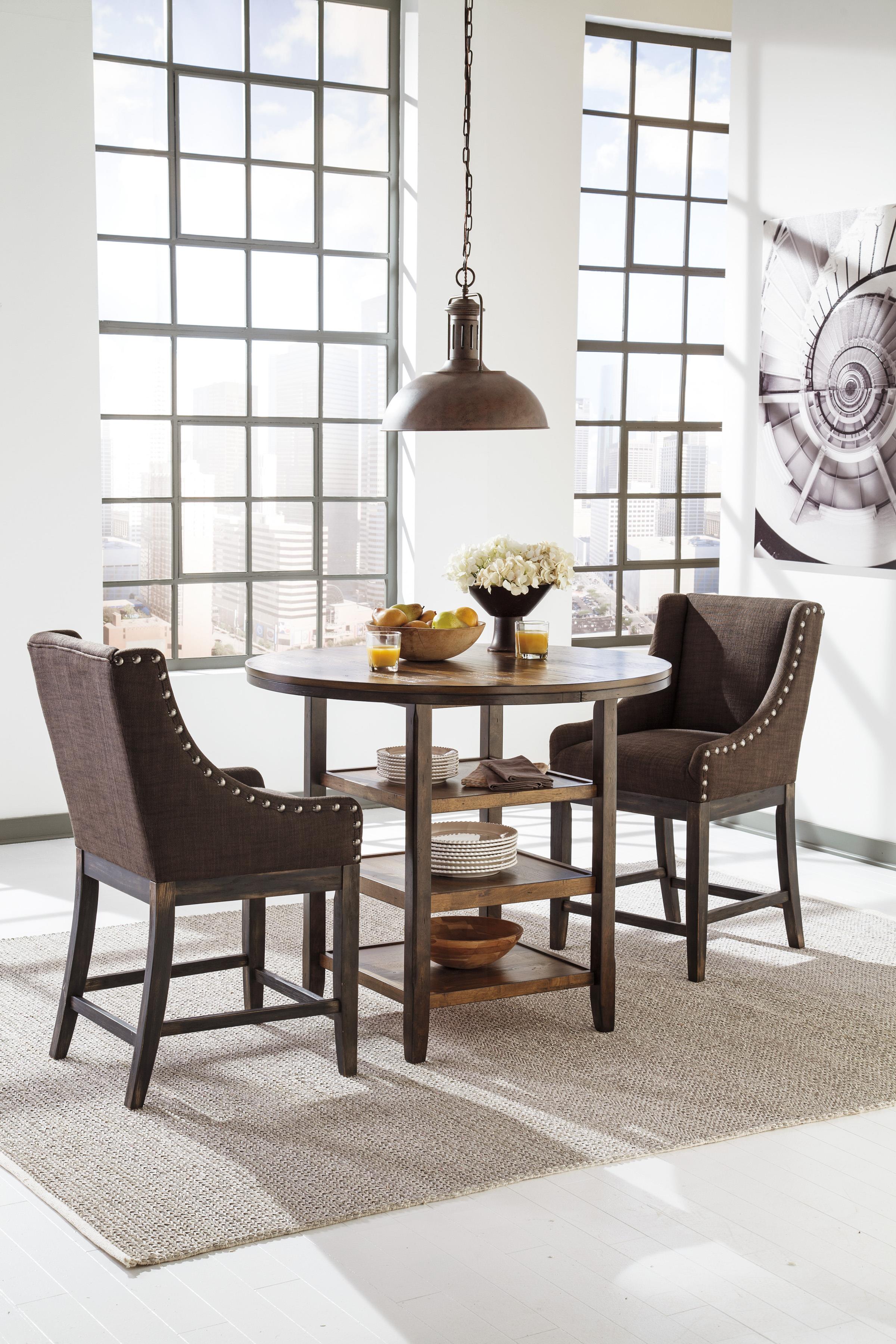 Signature Design by Ashley Moriann 3-Piece Counter Table Set with ... Signature Design by Ashley Moriann 3-Piece Counter Table Set with ...