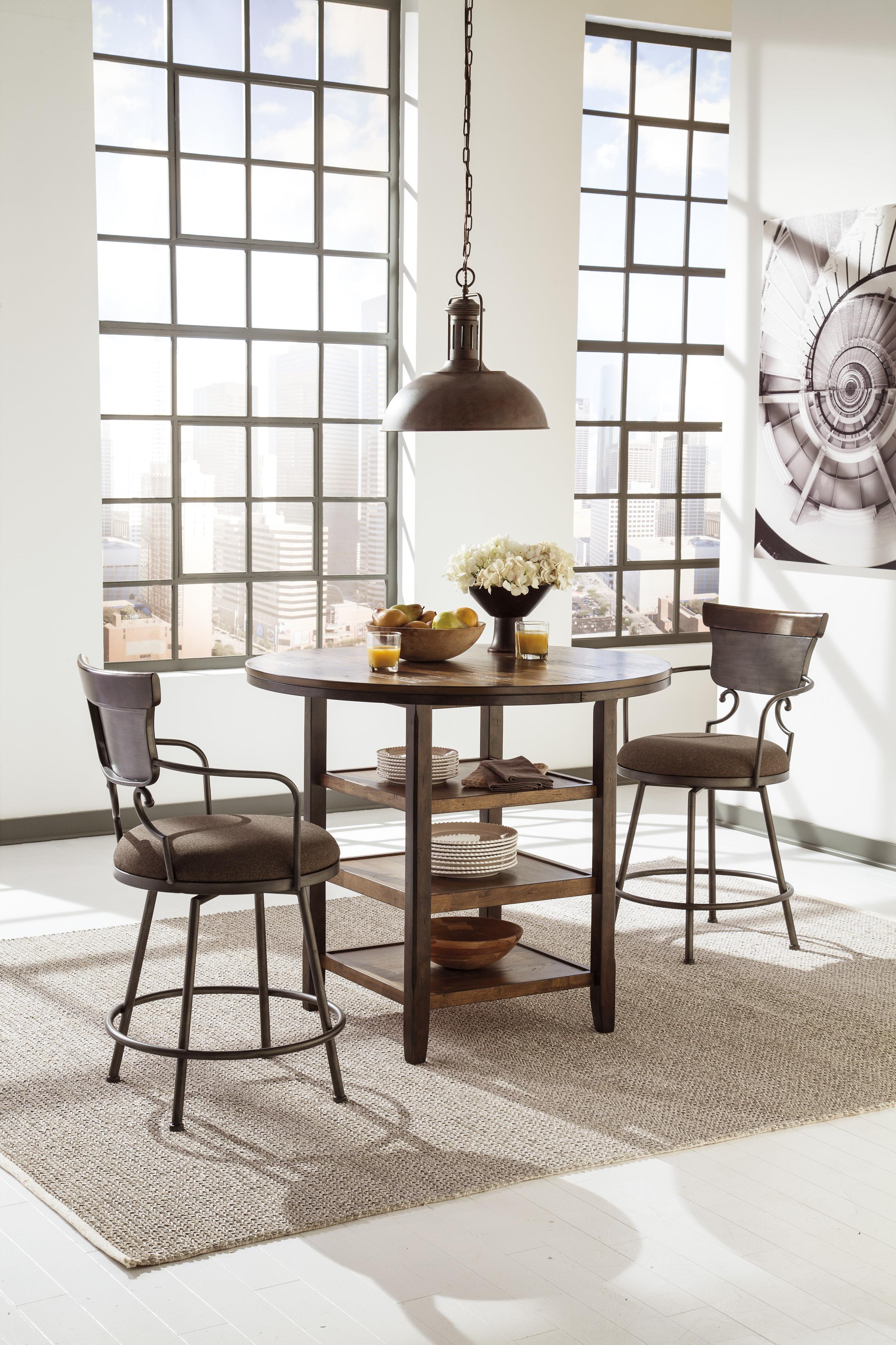 Signature Design by Ashley Moriann 3-Piece Counter Table Set with ... Signature Design by Ashley Moriann 3-Piece Counter Table Set with ...