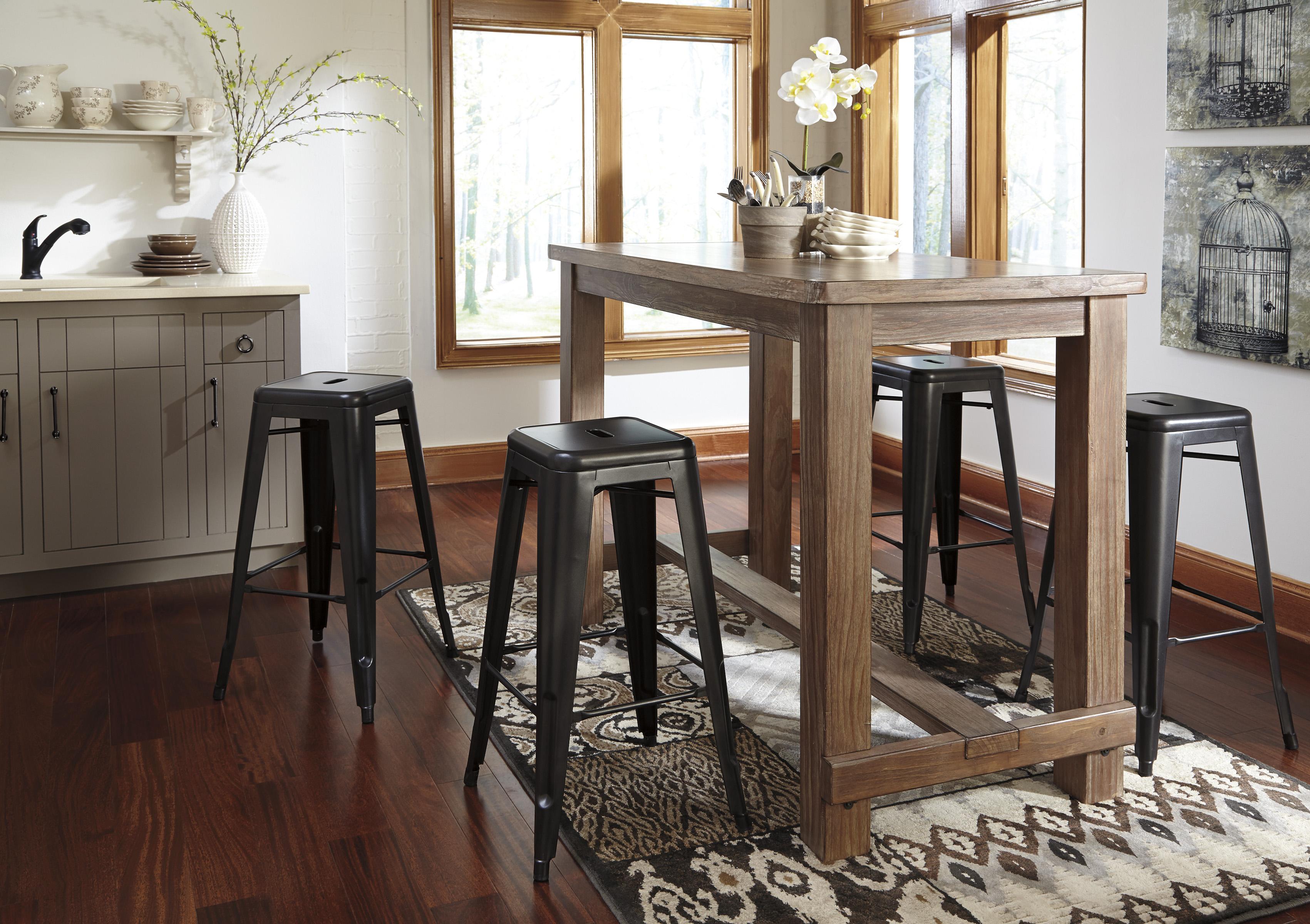 Signature Design by Ashley Pinnadel Rectangular Pine Veneer Dining