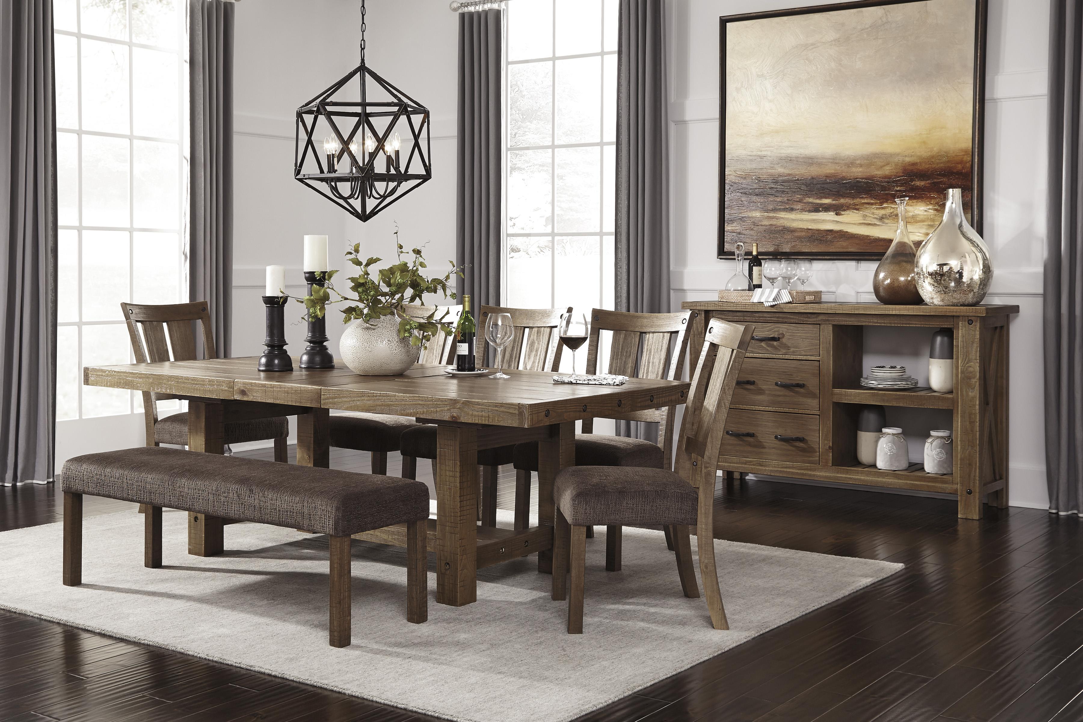 extendable dining room table by signature design by ashley. signature design by ashley tamilo rectangle counter height table with leaf - wayside furniture pub tables extendable dining room g
