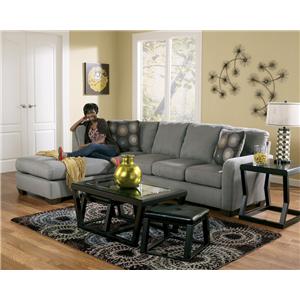 Signature Design By Ashley Zella Charcoal Contemporary Sectional Signature Design By Ashley Zella Charcoal Contemporary Sectional Sofa With Left Arm Facing Chaise