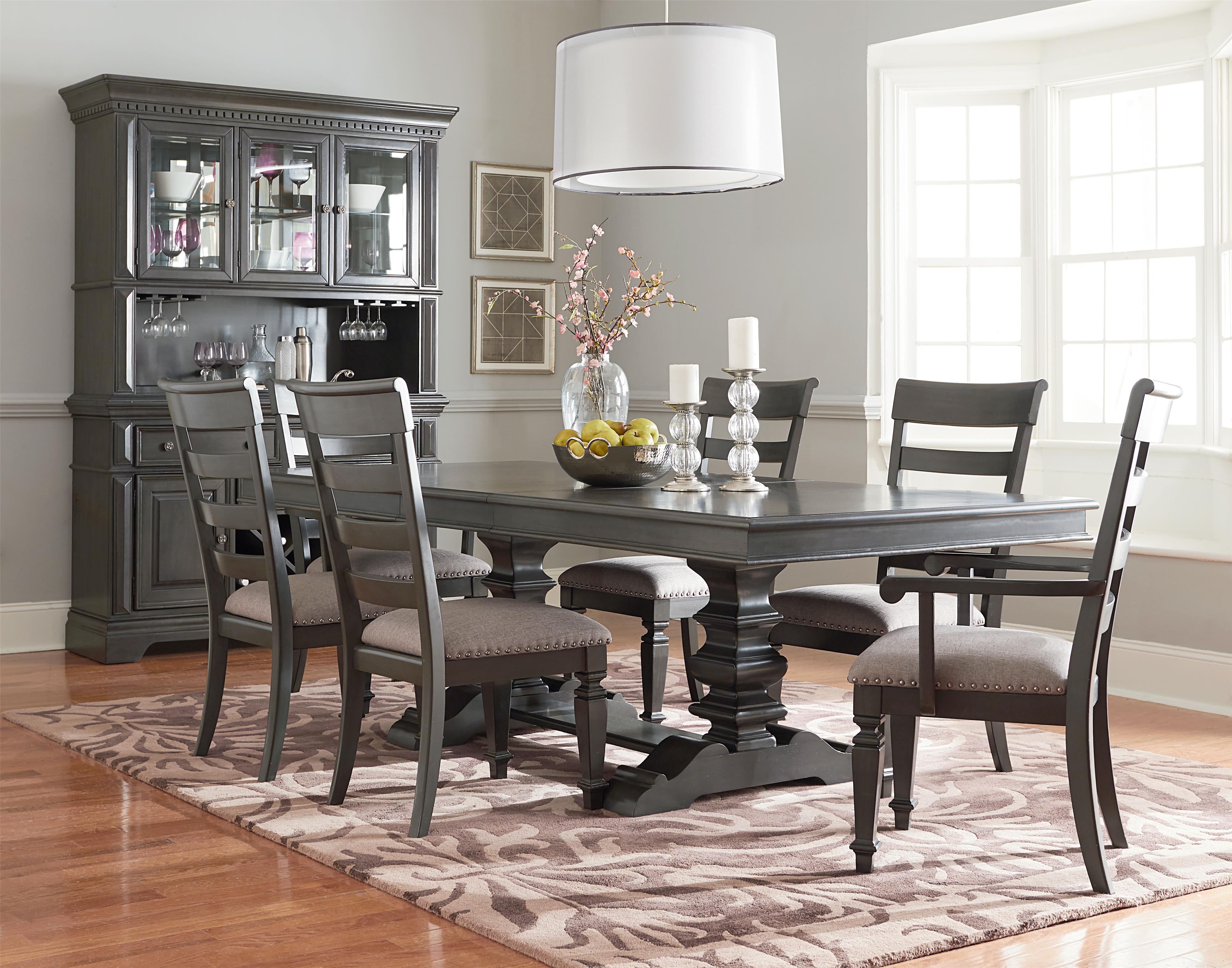 Standard Furniture Garrison Dining Room Group With Trestle Table Standard Furniture Garrison Dining Room Group Item Number 14900 Formal 1