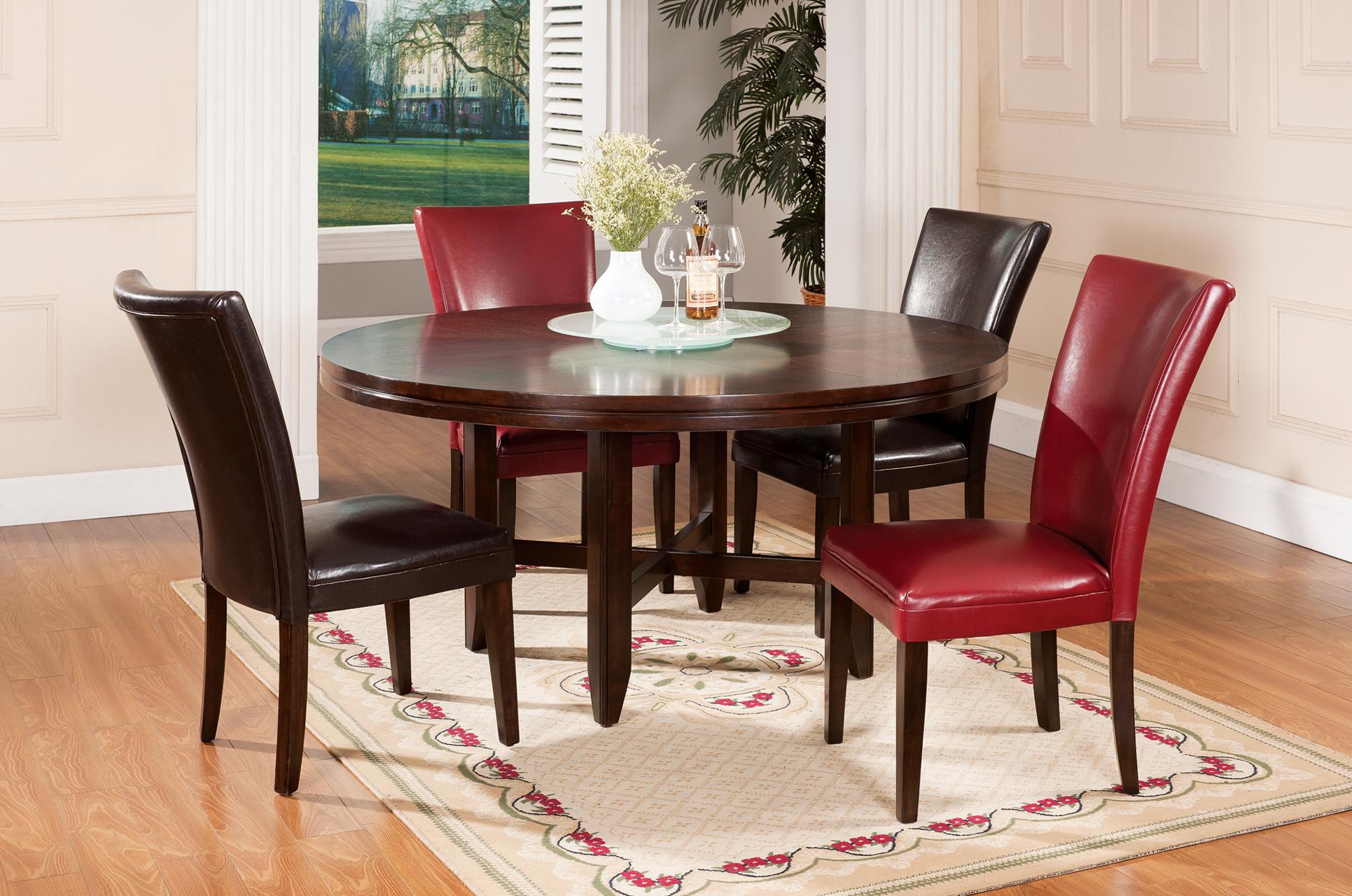 Steve Silver Hartford 72 Round Contemporary Dining Table With Steve Silver Hartford 72 Round Contemporary Dining Table With Lazy Susan Walker S Furniture Tables Spokane Kennewick Tri Cities Wenatchee