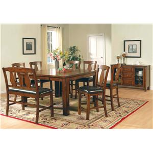 Steve Silver Lakewood Transitional Oak Splat Back Side Chair Steve Silver Lakewood Transitional Oak Splat Back Side Chair