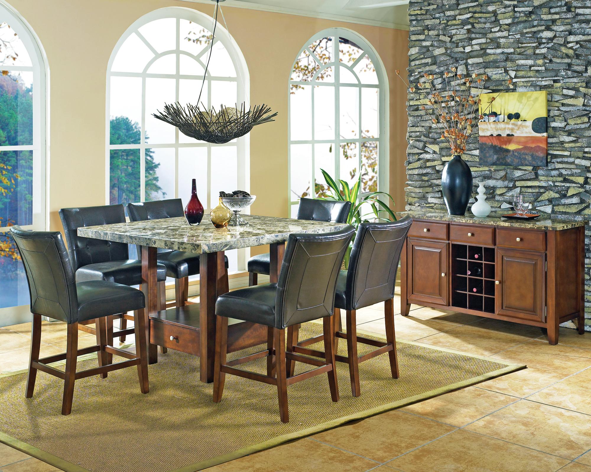 Steve Silver Montibello Transitional Counter Height Marble Veneer ... Steve Silver Montibello Transitional Counter Height Marble Veneer ...