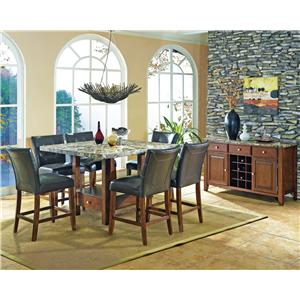 Steve Silver Montibello Transitional Counter Height Marble Veneer ... Steve Silver Montibello Transitional Counter Height Marble Veneer ...
