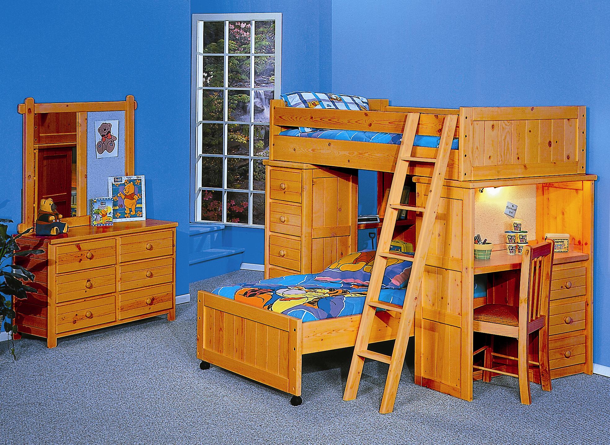 Trendwood Bayview Twin Twin Roundup Modular Loft Bed