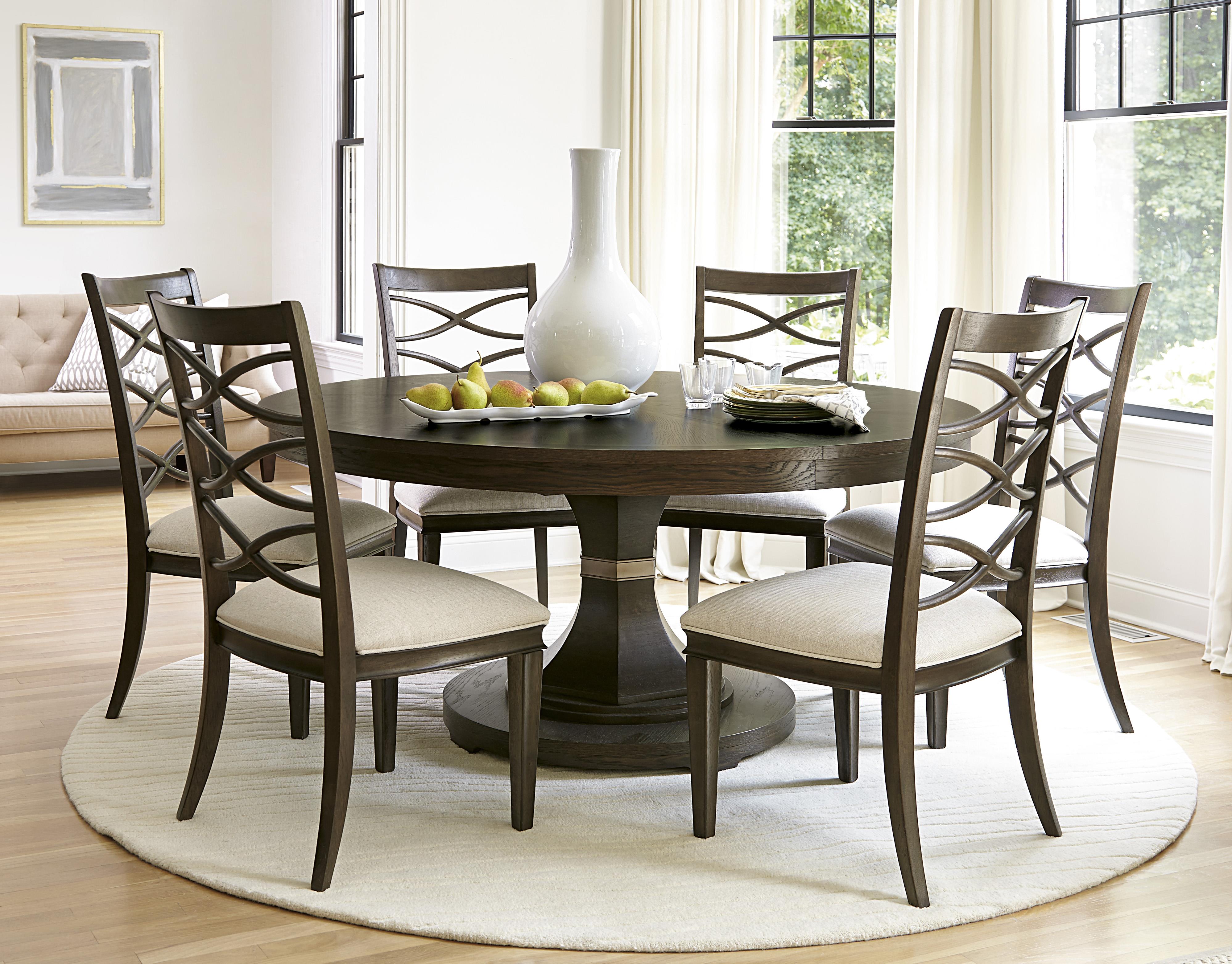 Universal California Hollywood Hills 7 Piece Dining Set With Universal California Hollywood Hills 7 Piece Dining Set With Round Table And X Back Chairs Wayside Furniture Or More