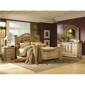 Flexsteel Wynwood Collection Cordoba Queen Mansion Bed Flexsteel Wynwood Collection Antiguo Blanco California King Bedroom Group