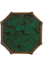 Green Penn Shell adds a Touch of Luxury  and a Splash of Color on This Accent Table