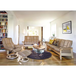 Ekornes Stressless Buckingham High Back Reclining Leather 2 Seat Sofa