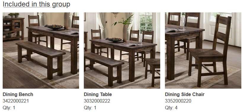 6PC Dining Set Included Pieces