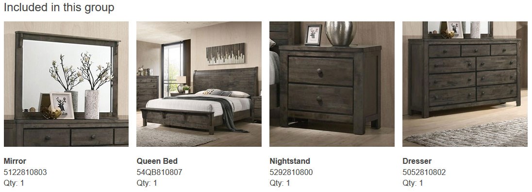 4PC Queen Bedroom Set Included Pieces