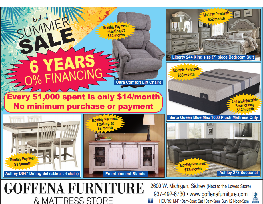 Financing Goffena Furniture Mattress Center Sidney Columbus Financing Goffena Furniture Mattress Center Sidney Columbus Fort Wayne Dayton Lima Ohio