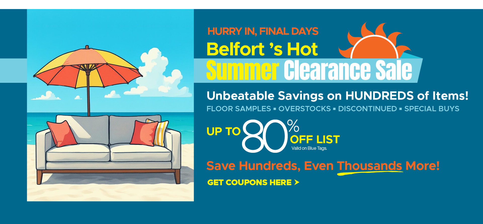 Summer Clearance, save more with coupons here