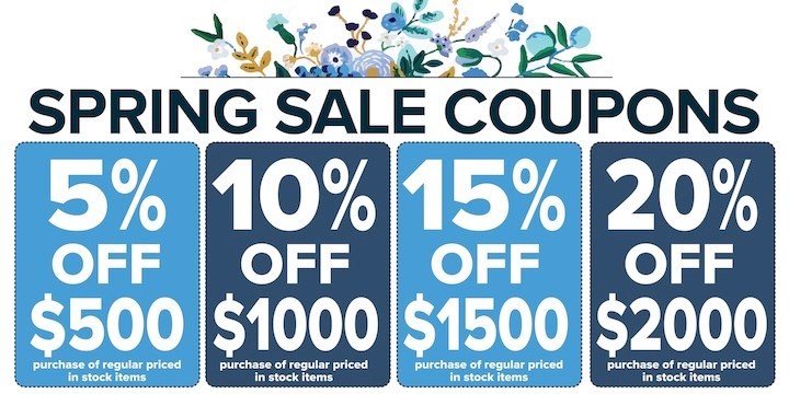 SPRING SALE COUPONS