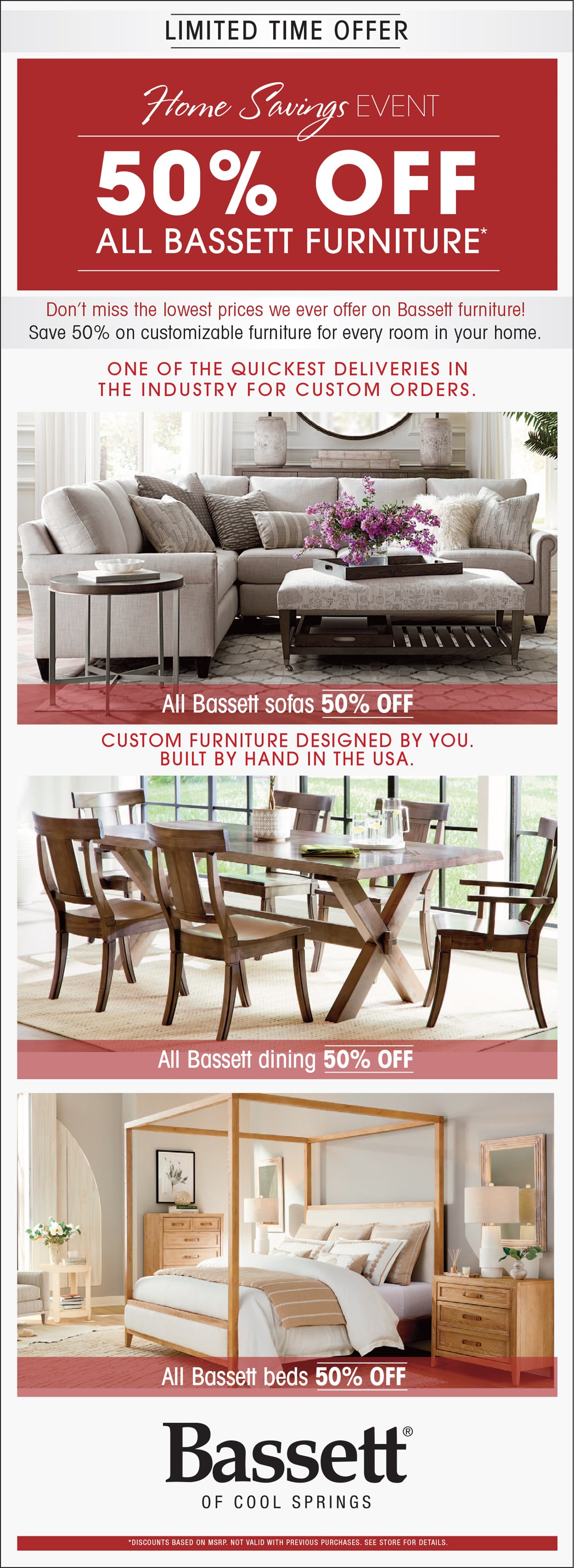 Furniture Deals & Discounts Cool Springs, TN Bassett of Cool Springs