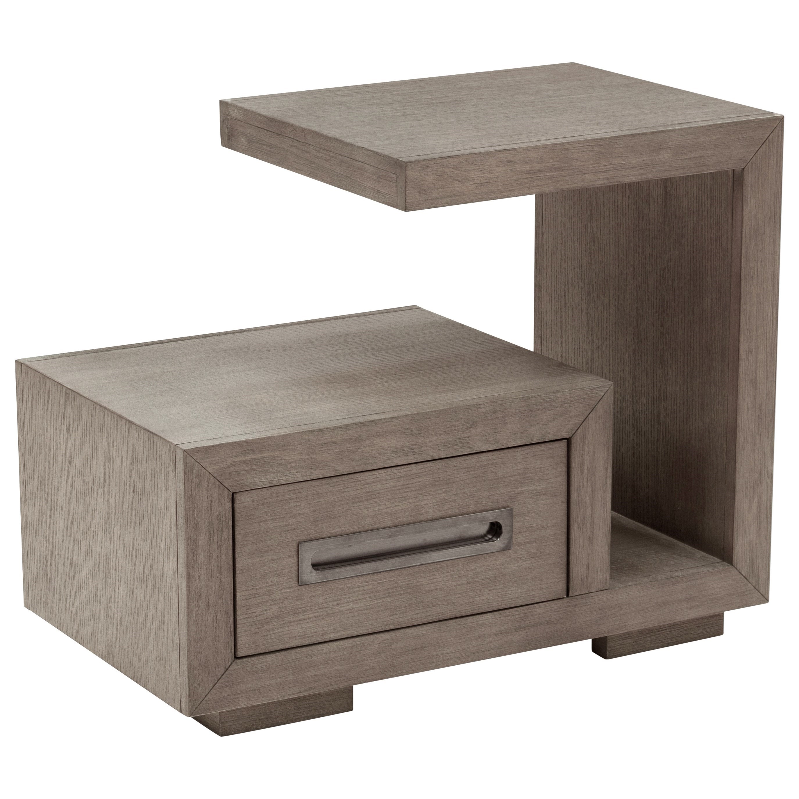 Accentrics Home Trumodern Contemporary 1 Drawer 3 Shelf Nightstand Lindy S Furniture Company Nightstands
