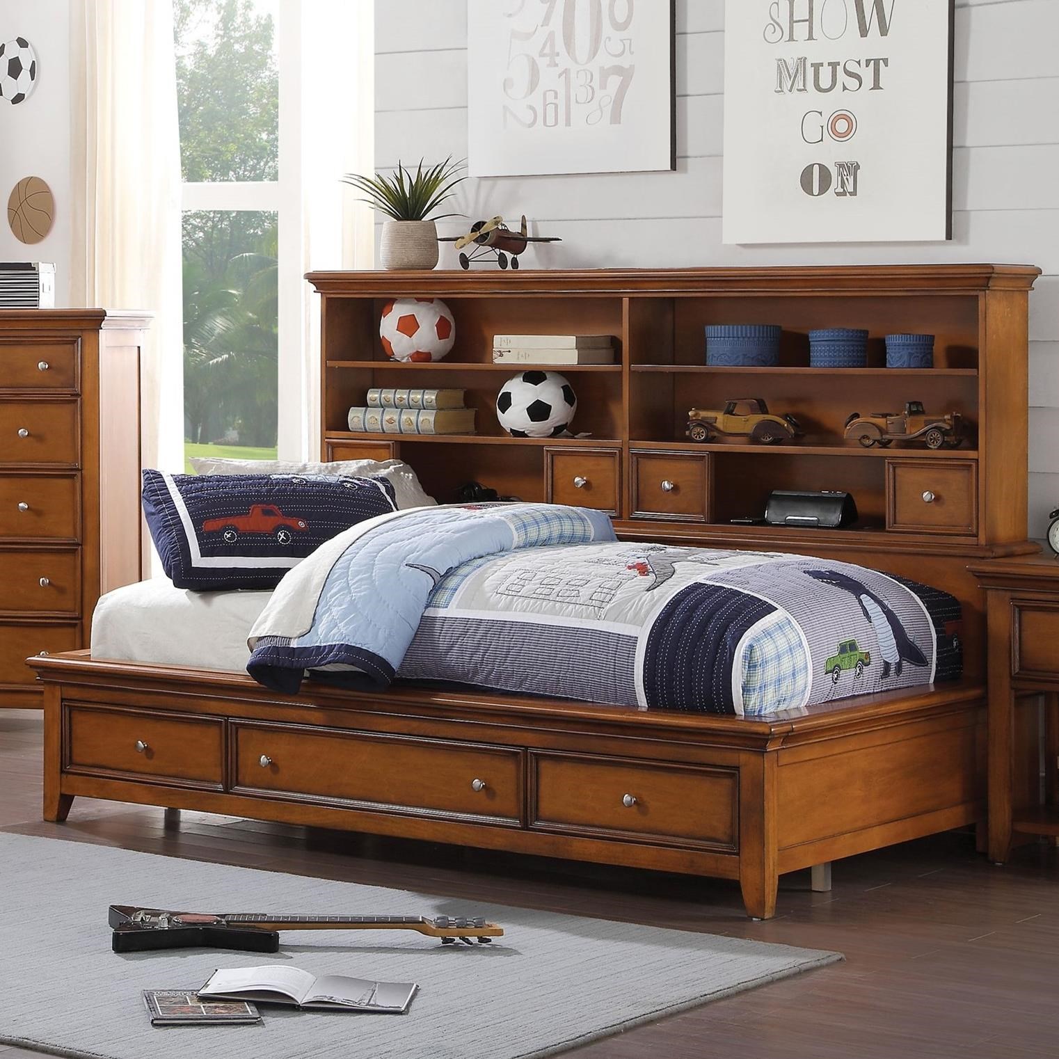 Acme Furniture Lacey Twin Daybed With Bookcase And Footboard Storage Rooms For Less Daybeds