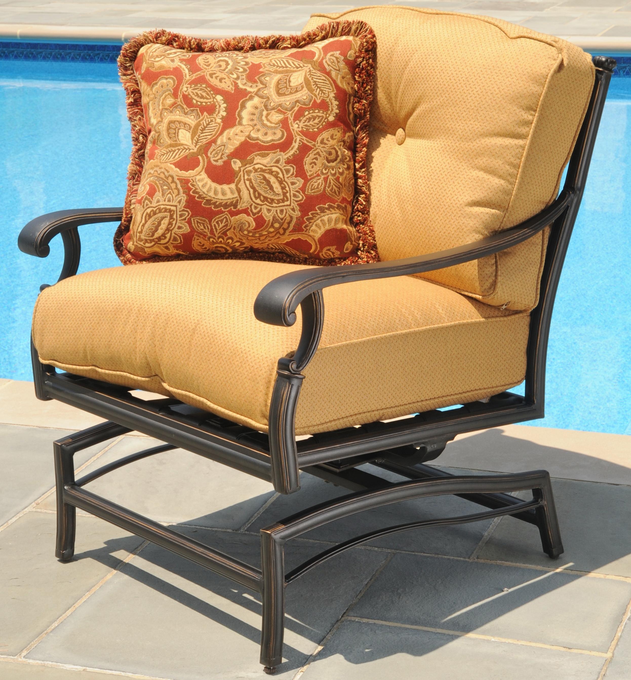 Agio Amalfi Alumicast Outdoor Deep Seat Rocker Chair with One