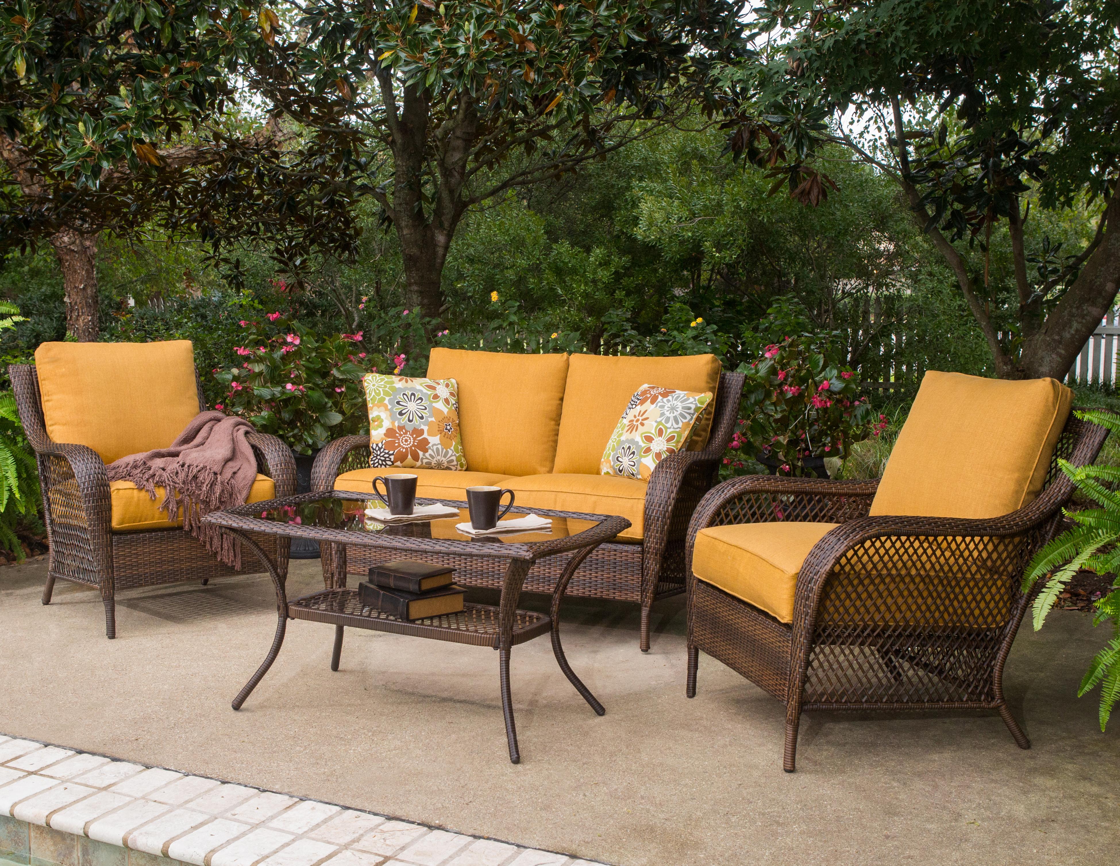 Apricity Outdoor Aruba 4 Pc Wicker Chat Set Fmg Local Home Aruba 4 Pc Wicker Chat Set