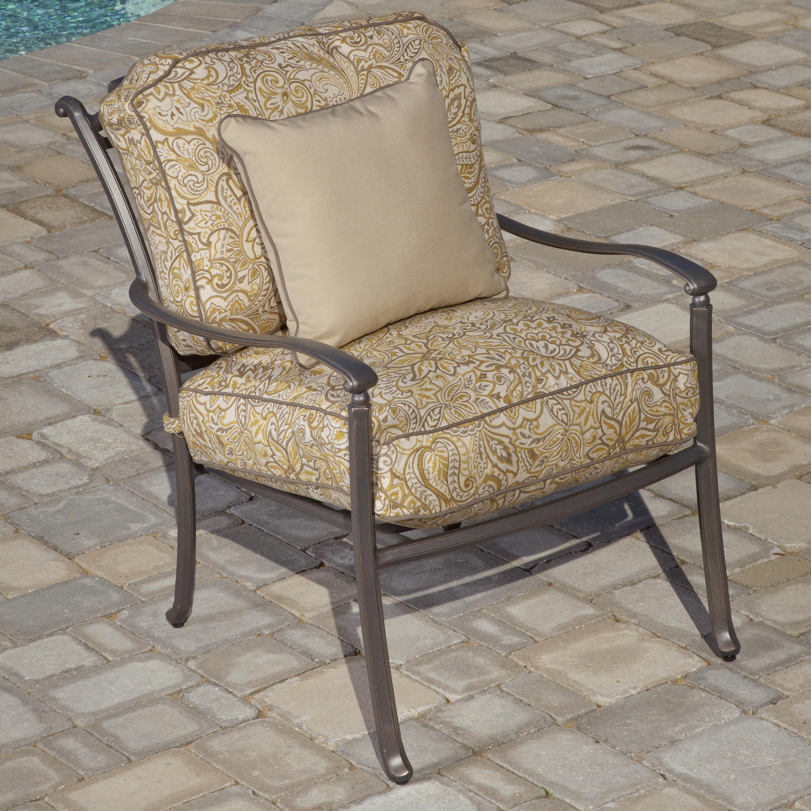 Agio Tradition Transitional Alumicast Outdoor Deep Seat Lounge Chair