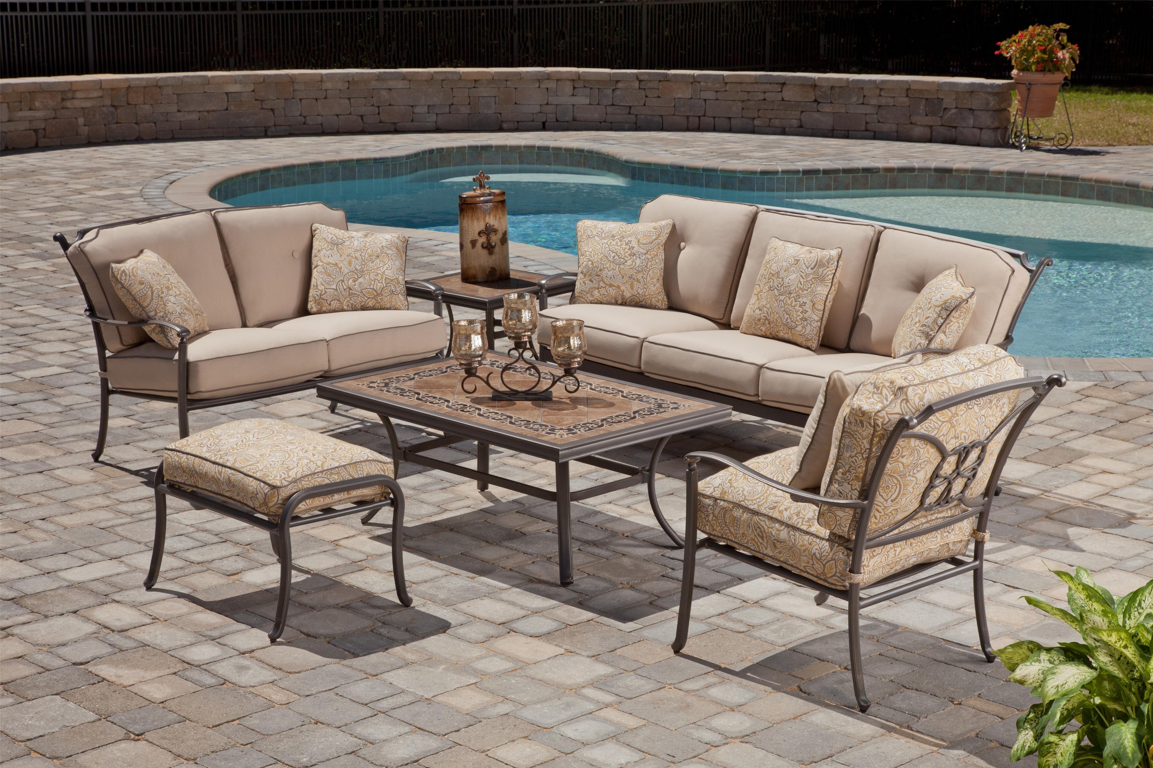 Agio Tradition Transitional Alumicast Outdoor Deep Seat Lounge Chair