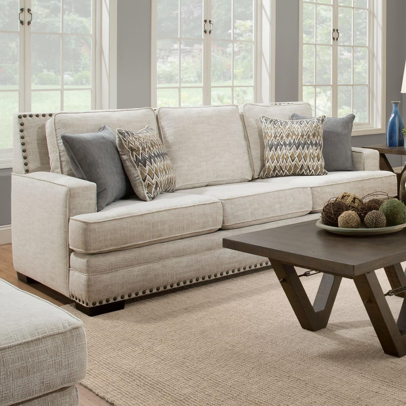 Albany 488 Sofa With Nail Head Trim Miskelly Furniture Sofas Sofa