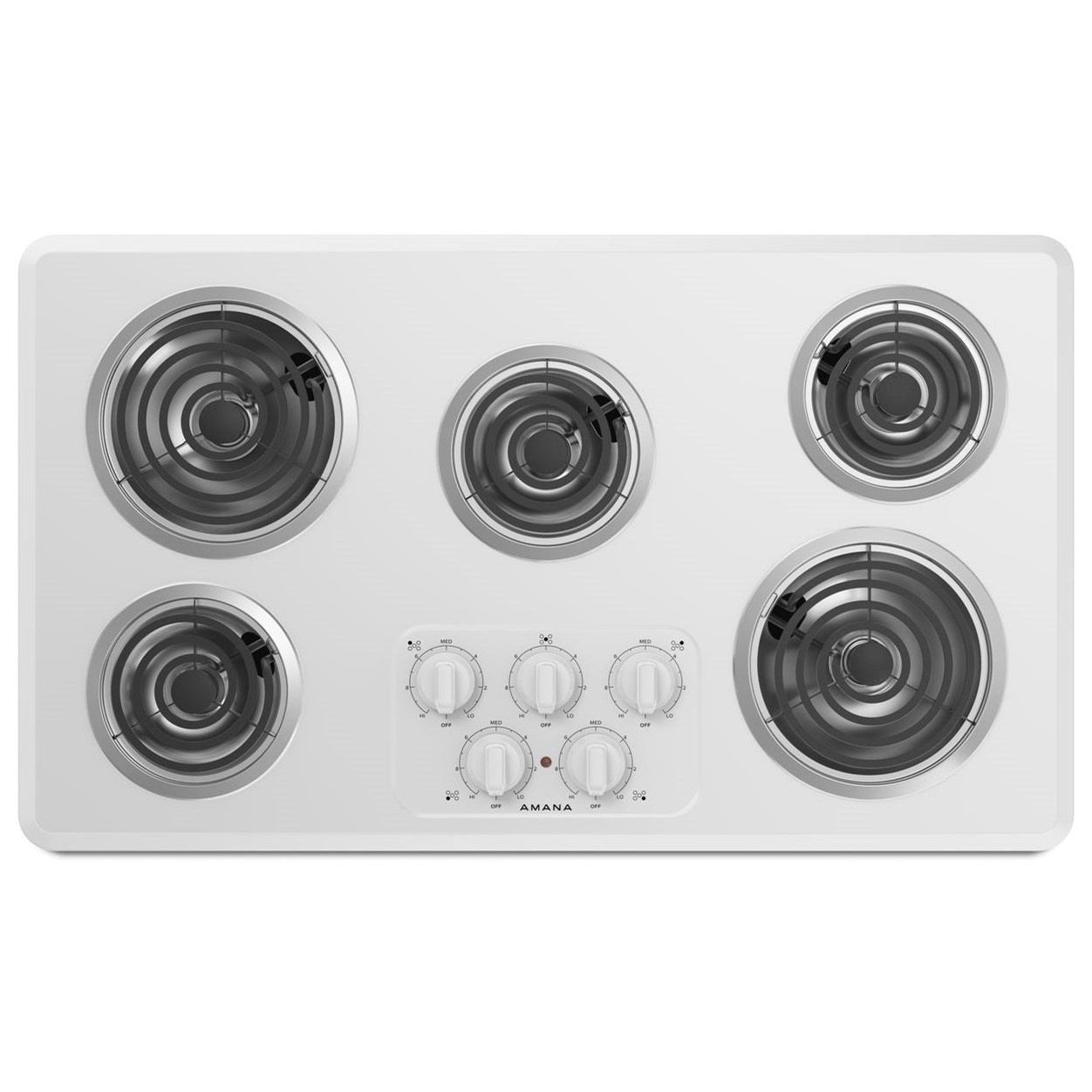Amana Acc6356kfw36 Inch Electric Cooktop With 5 Elements 36 Inch Amana Electric Cooktop