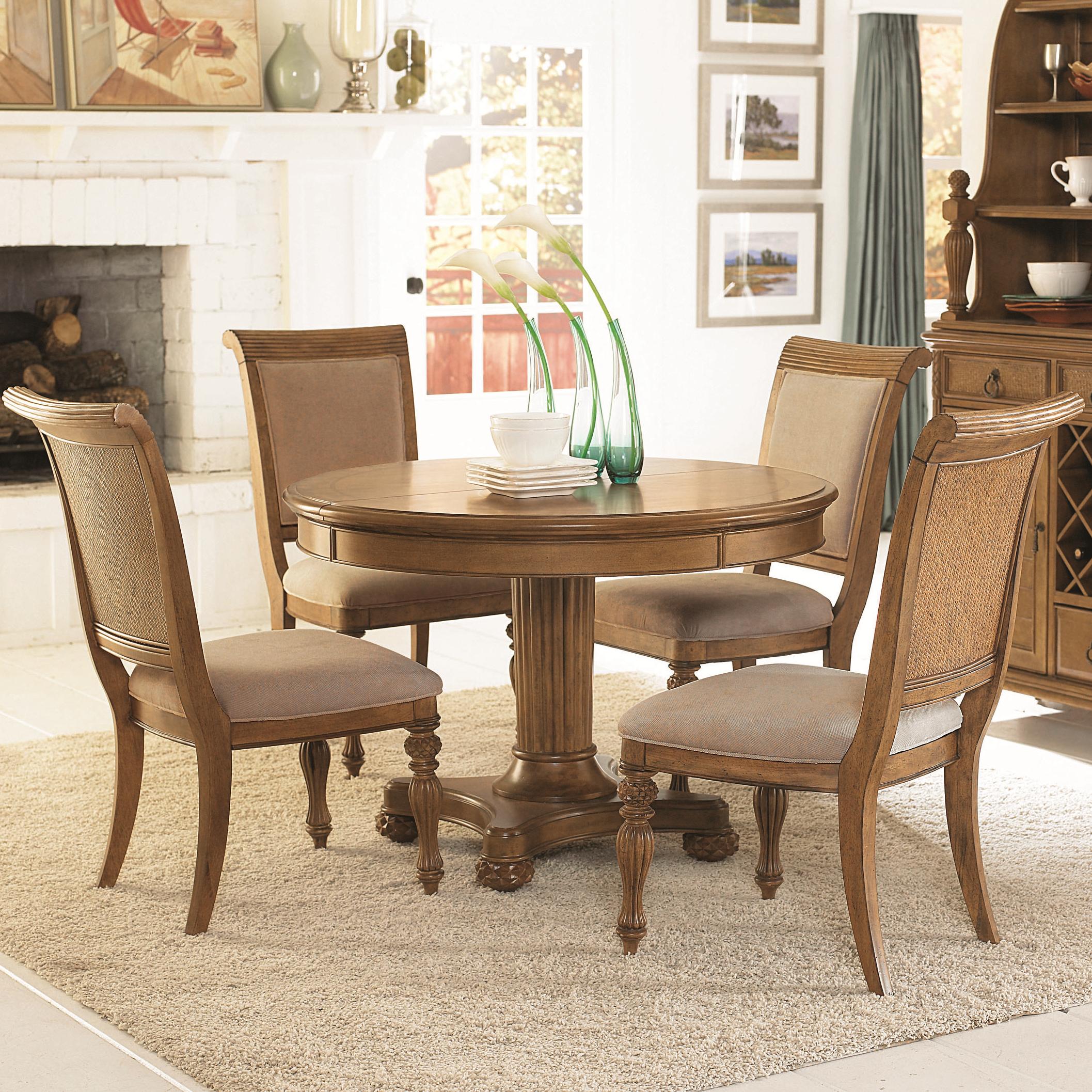 American Drew Grand Isle 5 Piece Round Pedestal Dining Table American Drew Grand Isle 5 Piece Round Pedestal Dining Table