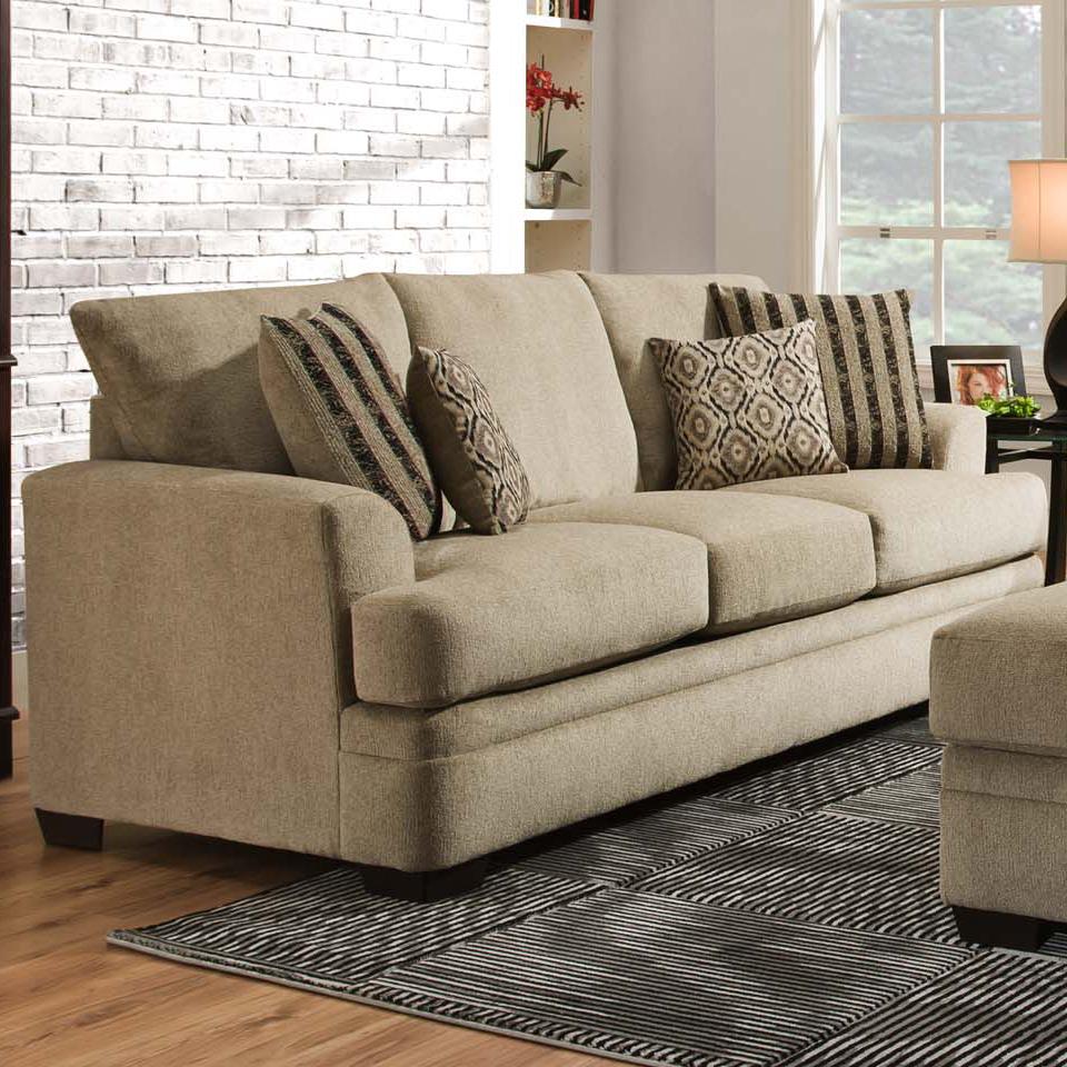American Furniture 3650 Casual Sofa With 3 Seats Fmg
