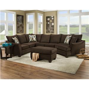 American Furniture Beck S Sacramento Rancho Cordova Sectional Sofa That Seats 5 With Right Side Cuddler