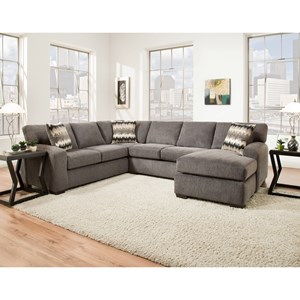 American Furniture 5250 Sectional Sofa - Seats 5