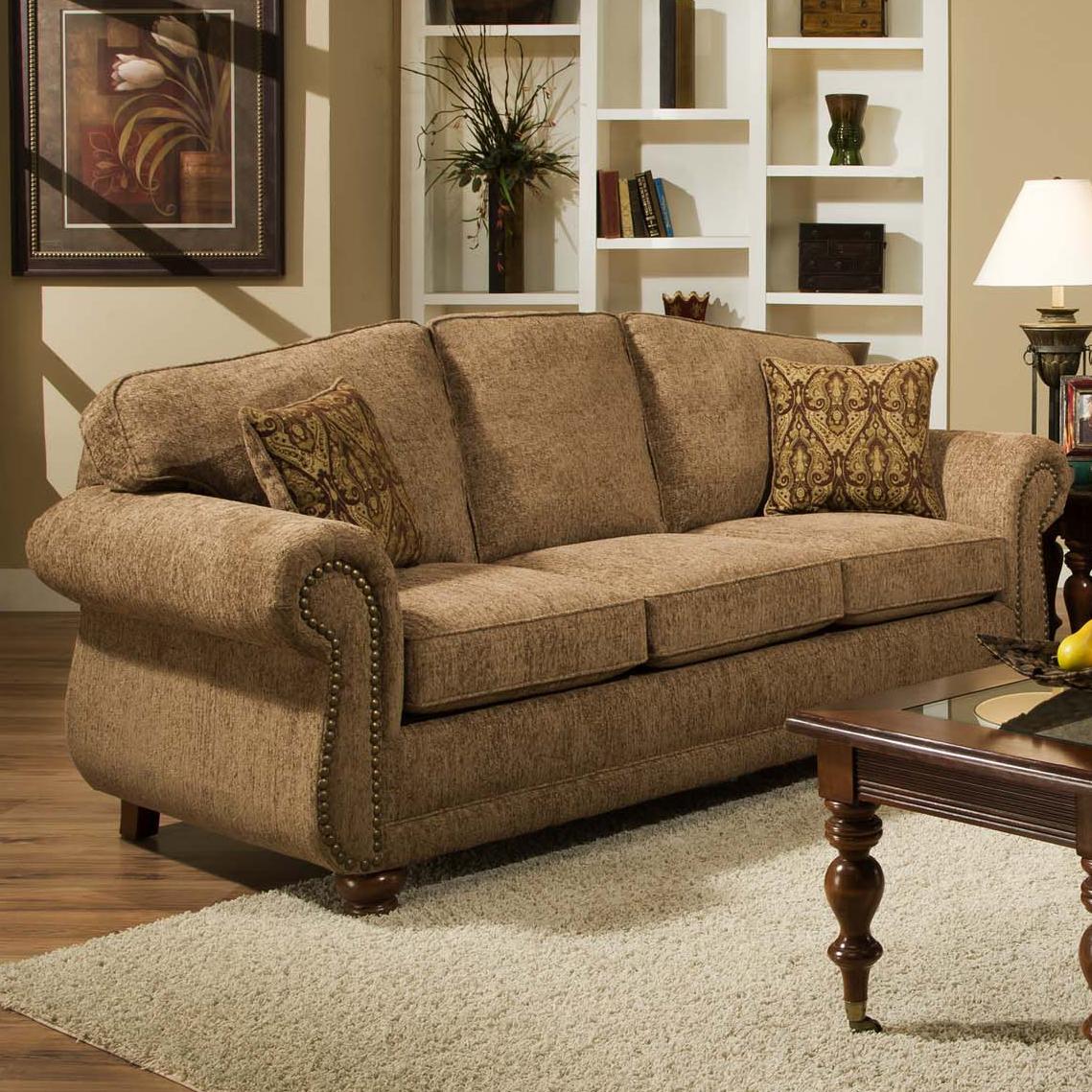 American Furniture 6000 Traditional Sofa With Nail Head Trim American Furniture 6000 Traditional Sofa With Nail Head Trim