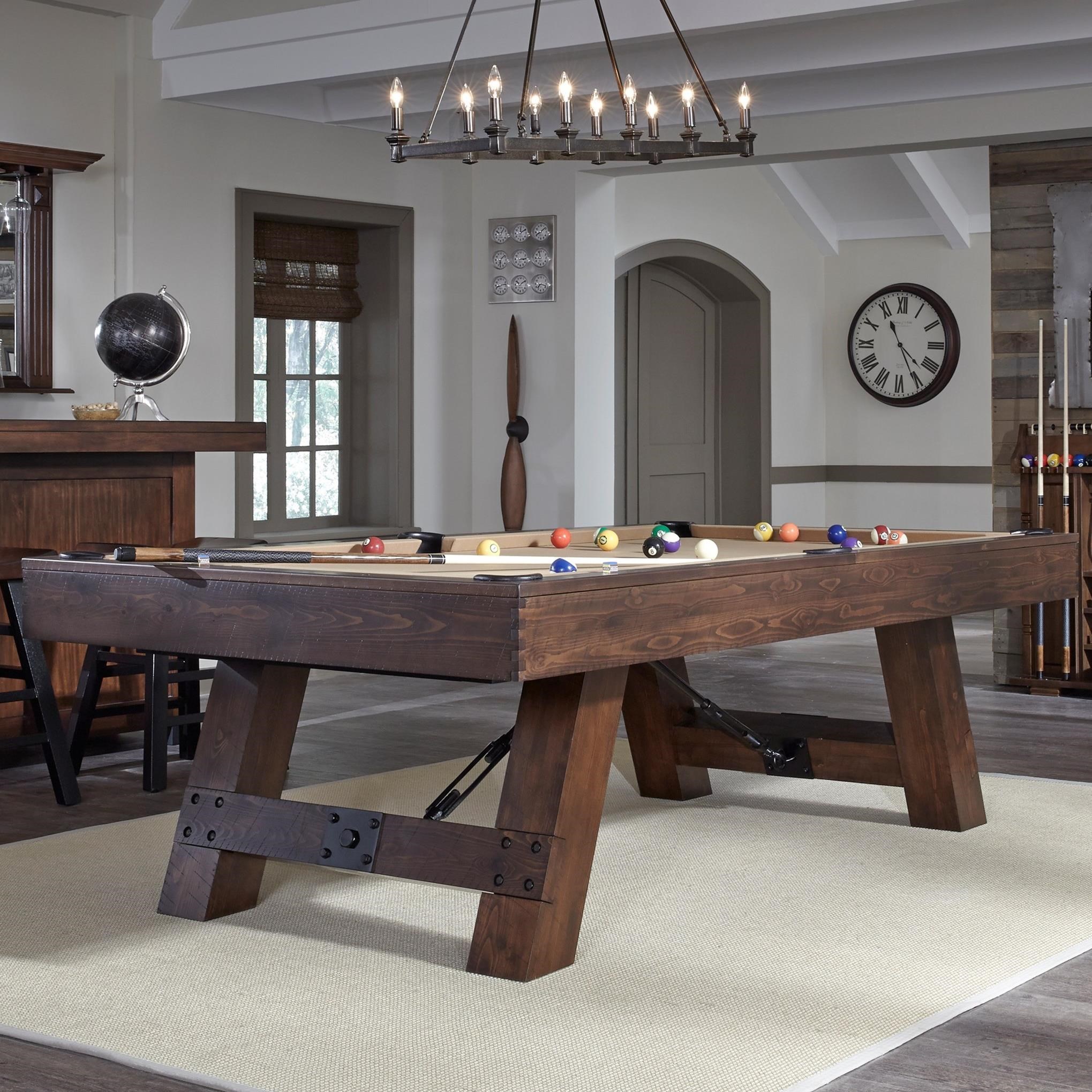 American Heritage Billiards Savannah Rustic Billiard Table with Metal