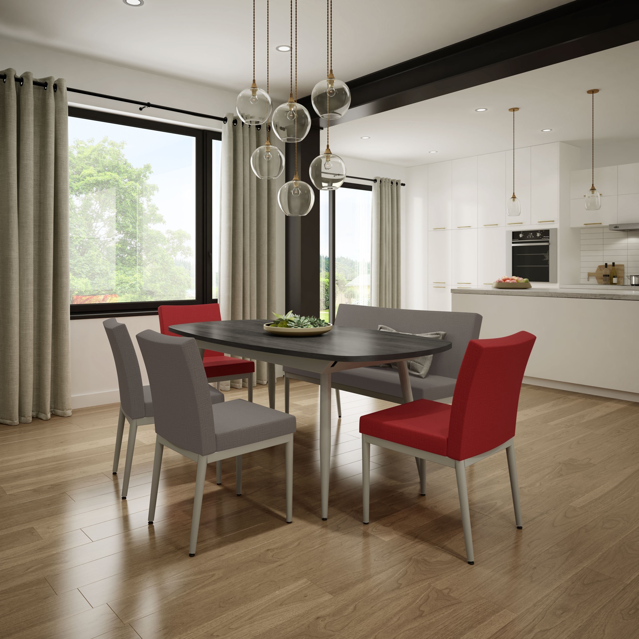 Amisco Urban Customizable Richview Extendable Table ...