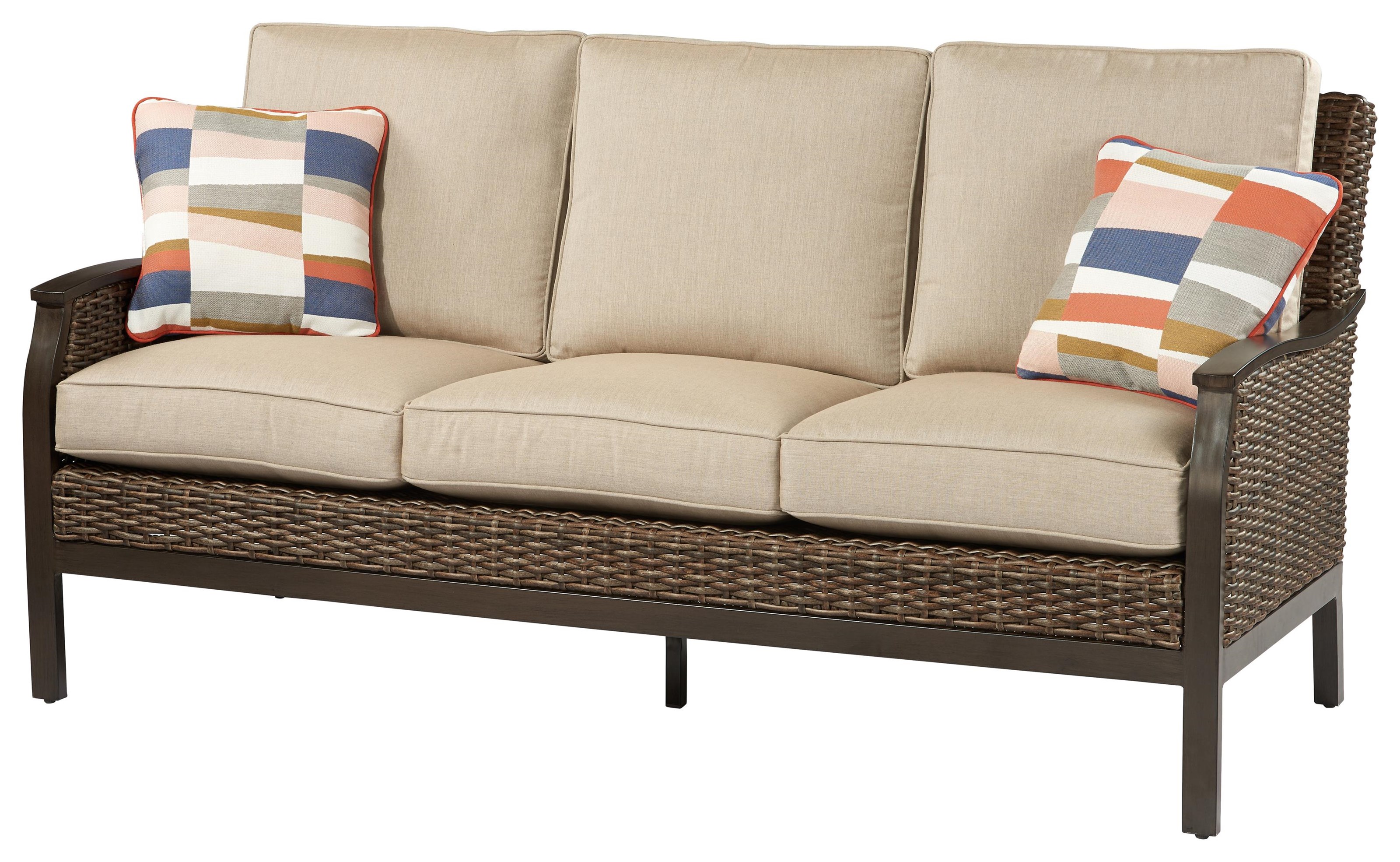 Apricity Outdoor Trenton Sofa With 2 Pillows Johnny Janosik Outdoor Sofas