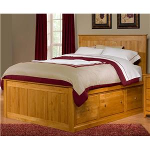 Vendor 980 Alder Shaker Queen Flat Panel Chest Bed