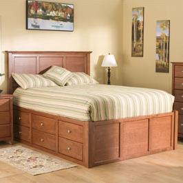 Vendor 980 Alder Shaker Queen Flat Panel Chest Bed