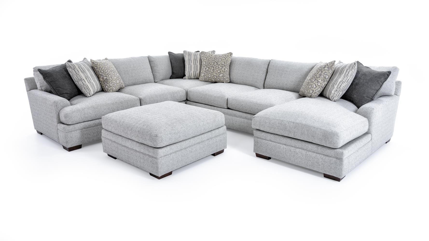 Aria Designs Vance 6033 Sect Ott Casual Five Piece Sectional