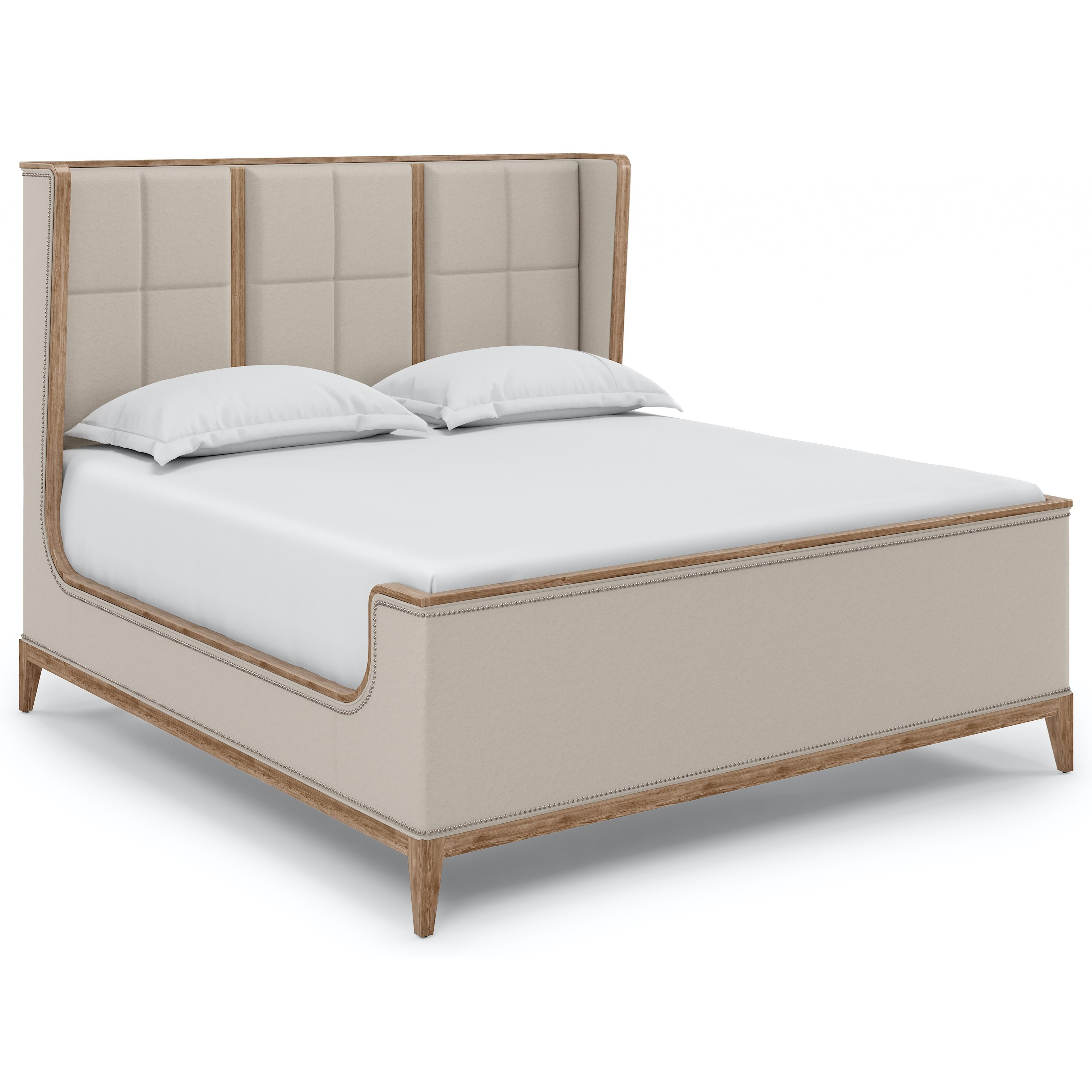 A R T Furniture Inc Passage Queen Upholstered Bed With Wing Back Headboard Powell S Furniture And Mattress Upholstered Beds